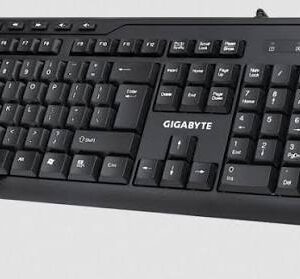 Gigabyte Desktop Km6300 Black Kb + 1000dpi Optical Wheel Mouse 10 Multimedia Keys Low-Profile Keyframe - Usb