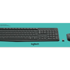 Logitech 920-007931 Mk235 Cordless ( Cordless Kb+ Mouse ) Full Sized Kb - With 128-Bit Aes Wireless Encryption Enhanced Function Keys Black : Usb