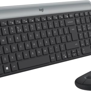 Logitech 920-009204 Mk470 Cordless Black ( Cordless Kb+ 1000dpi Mouse ) Ultra Slim+Compact ( Less Keys ) With Silent-Touch Enhanced Function Keys Black - Usb Nano Receiver