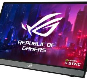Asus Rog Strix Xg16ahpe 15.6" 144hz Gaming Portable Ips Led Display + Battery ( 7800mah With Q.C3.0 Charge ) + Speaker - Support G-Sync Powered By Usb Built-In Angle-Adjustable With Pivot Support Tripod Mount Ready 8mm Ultra Slim 900g Ultra Lig
