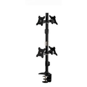 Aavara Tc024 ( Tc022 + Tcb24 ) Flip Mount For 4x Lcd ( 2x Vertical + Double Sided With Extended Pole ) - Clamp Base - 20 Tilt & Swivel Angle Adjustable 90 Rotation Pivot For Landscape Or Portrait Height Adjustable With Expertorque Technology Smar