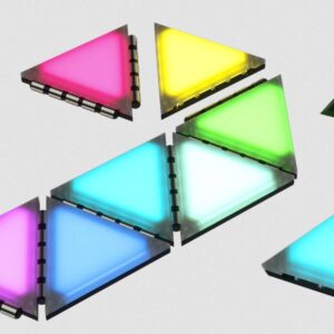 Corsair Cl-9011115 Lc100 Expansion Kit - 9x Interconnected Mini Triangle Lighting Panels ( 9 Leds Per Panel ) Upto 18 Magnetic Attachment 8x Included Low-Profile Connectors + 2x Corner Hinges - Compatiable With Lighting Node Pro / Commander Core Xt / Co