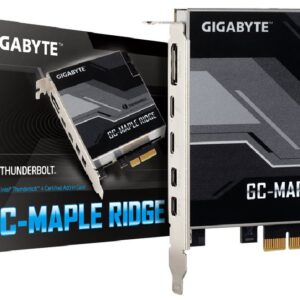 Gigabyte Gc-Maple Ridge Addon Card - 400gbps Thunderbolt 4 Intel Jhl8540 Thunderbolt 4 Controller Require Onboard Header Supports The Pd3.0 Upto 97w Displayport Out + 2x Thunderbolt/ Type-C Out Support Daisy-Chain Up To 10 Devices / 5 Devices Per Po