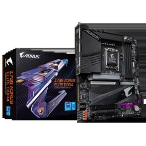 Gigabyte Z790 Aorus Elite Ax Ddr4 + Wifi : All-In-One Lga1700 Mb - With 16+1+2 Phase Digital Vrm Hybrid Core Optimization Pre-Mounted I/O Shield With Thermal Armor + Rgb Fusion 2.0 With On-Board Rgb Display ( Multi Zones ) Addressable Led Strip Support
