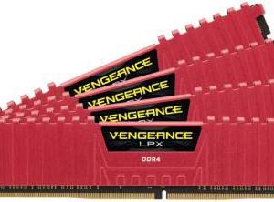 Corsair Cmk32gx4m4b3000c15r / Cmk32gx4m4c3000c15r Vengeance Lpx With Red Low-Profile Heatsink With 8-Layer Pcb 8gb X 4 Kit - Support Intel Xmp ( Extreme Memory Profiles ) Ddr4-3000 ( Pc4-24000) Cl15 1.35v - 288pin - Lifetime Warranty