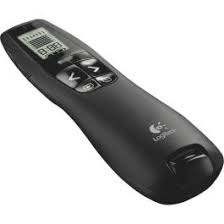 Logitech 910-001356 Cordless Professional Presenter R400 2.4ghz Rf - Built-In Vibration Alerts + Red Laser Pointer Ranged 15m Button For Launch/End Slideshow Slide Forward Slide Back Black Screen Volume Control Battery-Power And Reception-Level In