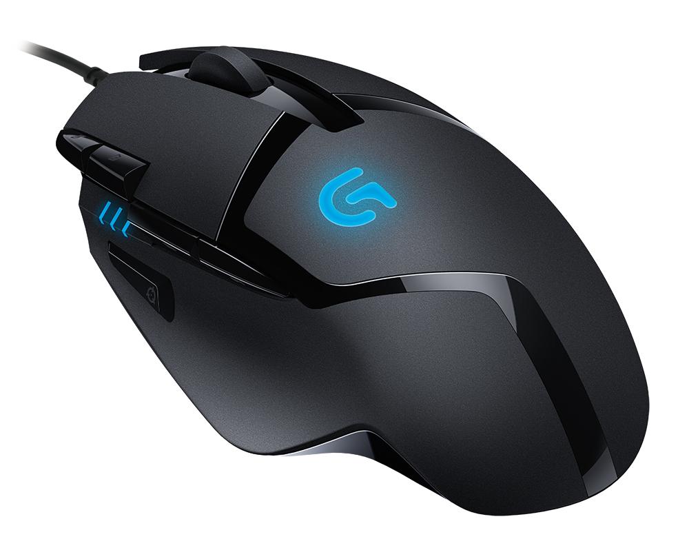 Logitech 910-004068 / 910-004067 G402 Hyperion Fury Optical Gaming Mouse - Fusion Engine With Hybrid Sensor + Delta Zero Technology 5.8mp/Sec Max. Acceleration: 16g Speed 500ips 1000hz Ultrapooling Adjustable 250->4000dpi Optical Engine With 4 Set