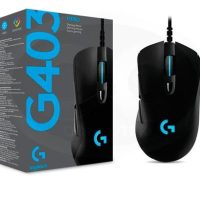 Logitech 910-005633 G403 Hero Gaming Mouse - With Programable Rgb Lighting 10g Removable Weight Metal Spring Tensioning System Pmw3367 Adjustable 100->16000dpi Optical Sensor Rubber Side Grips Onboard Memory With 6 Programmable Buttons Max. Acce