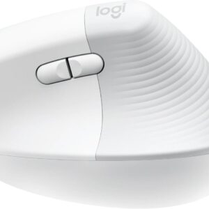 Logitech 910-006475 Lift Vertical White- Advanced Ergonomic Mouse Rise Design With Natural Handshake Position To Reduce Muscle Strain And Wrist Pressure Pair Up To 3 Devices With Easy-Switch Button Logitech Flow (Copy And Paste Between Devices) Smart