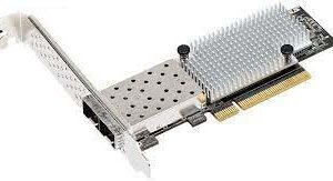 Asus Pei-10g/82599-2s Pci-Express 2.0 (8x) Dual-Port 10gigabit Lan Server Adapter - Sfp+ Optical Lc Or Direct Attach Copper Intel 82599gb Chipset - Support Aft Sftvmlb Dcb I/Oat Vmdq Virtualization Dca Sr-Iov Alb 5gt/Sec - Includes Extra Low-Profile