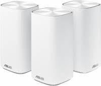 Asus Zenwifi Cd6(3-Pk) Ac Mini Dualband Wireless-Ac1500 White Gigabit Router + 2x Extending Node Qualcomm Qcn5502 775mhz Processor 32mb Flash + 128mb Ram - Gigabit Wan + 3+2+2x Gigabit Lan - 2.4/5ghz Dual Band 802.11ac 1200mbps (867+600) With Wps 64/