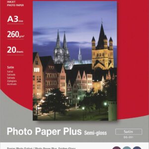 Canon Sg-201 A3 Photo Paper Plus Semi-Glossy - 20sheets 260g/M