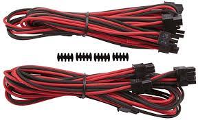 Corsair Cp-8920152 Red Premium Individually Sleeved Flexible Paracorded Modular Cable Pro Kit With 9x Cable Combs - Include 1x 610mm Atx ( 20+4pin) + 2x 750mm Eps12v(4+4pin) + 6x Pci-E 8(6+2)Pin (4x650mm) + 8x Sata(2x750mm) + 8x Molex(2x750mm) With Carry