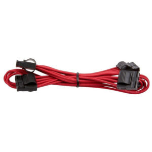 Corsair Cp-8920195 Red Premium Individually Sleeved Flexible Paracorded Cable With Cable Comb - 4pin Molex 750mm With 4 Connectors - For Rmx Series ; Rmi Series Sf Series