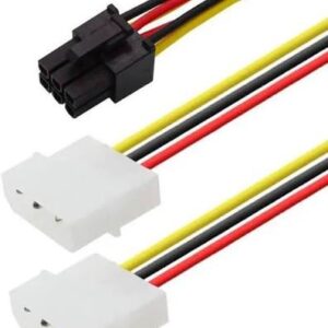 2x4pin Molex To 6pin For Pci-E