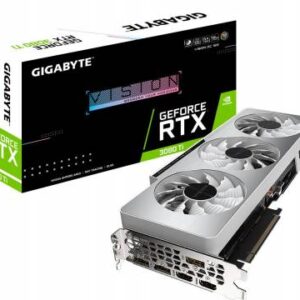 Gigabyte Nvidia Geforce Rtx 3080 Ti Vision Overclocked 12 Gb ( White Housing ) - With Fusion2.0 Rgb Lighting Windforce 3x 2 Slots Required 3x Fans (2x90mm + 1x80mm Unique Blade Stack Fans ) With Alternate Spinning For Max-Covered Cooling Back-Sided H