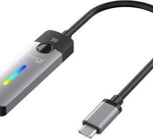 J5create Jca157 Type-C (Gen1 ) To 8k Hdmi ( Female Work With Existing Cable ) Support Extended/Mirror Mode Ideal For Desktop/ Mobile/ Notebook/New Mac Book Support Upto 8k Hdmi With Hdr ( 8k@60hz / 3840x2160@144hz ) With Rgb Indicator 70x21x10mm + 1
