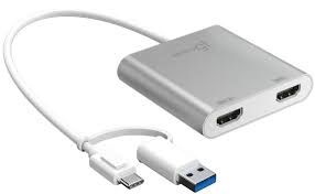 J5create Jca366 Type-C (Gen1 ) To 4x Hdmi ( Female Work With Existing Cable ) With Multi-Monitor Assistant Software Support Upto 32 Segment Windows 4 Display Modes ( Extended / Mirror/ Primary/ Rotation ) Ideal For Desktop Or Notebook/New Mac Book S