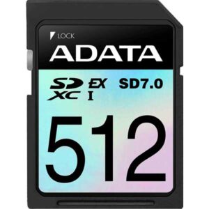 Adata Asd512gex3l1 512gb Sdxc Premier Extreme Series - Sd Express 7.0 ( Ssd Class Pcie Gen3x1 And Nvme ) With Anti-Static/Water/ Temperature/ Shock/ Vibration/ X-Ray Proof 24x32x2.1mm Not Compatible With Sdhc Only Camera/Reader - Uhs-I Ex-I V30 Read/
