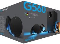 Logitech 980-001301 G560 Lightsync 2.1 Wired + Bt Wireless Gaming Speaker 16.8 Million Colors Programable Rgb Lighting In 4 Zones 7.1 Dts:X Ultra Virtual Surround Sound Volume Keys On Satelite Speaker 120w Down-Firing Subwoofer Black Usb Input Wit