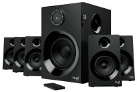 Logitech 980-001316 Z-607 5.1 Speaker - Wired + Bt Wireless + Usb Flash Drive ( Upto 32gb Only With Fat Format ) + Sd Card Reader ( For Sdhc Upto 32gb Only With Fat Format ) 80w ( 25+ 4x11+ 11 ) 3.5mm + Rca Headphone Jack Dedicated Bass Control Wirel