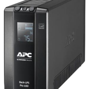 Apc Back-Ups Pro Br650mi Line Interactive With Avr+Power Conditioning With Lcd Graphics Display 650va / 390w 6x Power Outputs ; Rj-11 Modem/Fax + Rj-45 Utp Protection ; With Monitoring Software Usb/Serial Interface