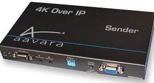 Aavara Pb9000-S Sender With Poe Support ( No Ac-Adapter Required ) - 16-Channel Multi-Casting Over Ip - With 4k Uhd (3840x2160) Hdmi 2.0/Hdcp 2.2 Usb2.0 Kvm + Usb2.0 Passthrough Rj45 / Sfp Fiber Ethernet With Ieee 802.3af Poe Support Ultra Low 16-33ms