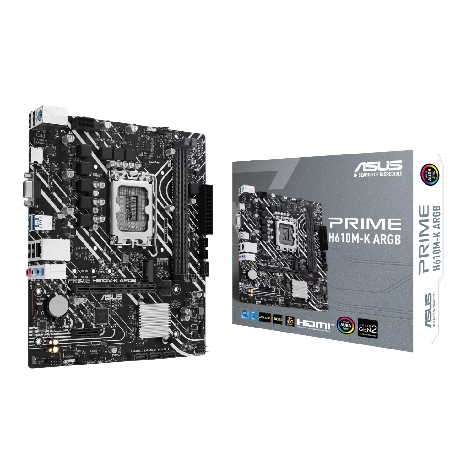 Asus Prime H610m-K Argb Intel Lga1700 M-Atx Motherboard