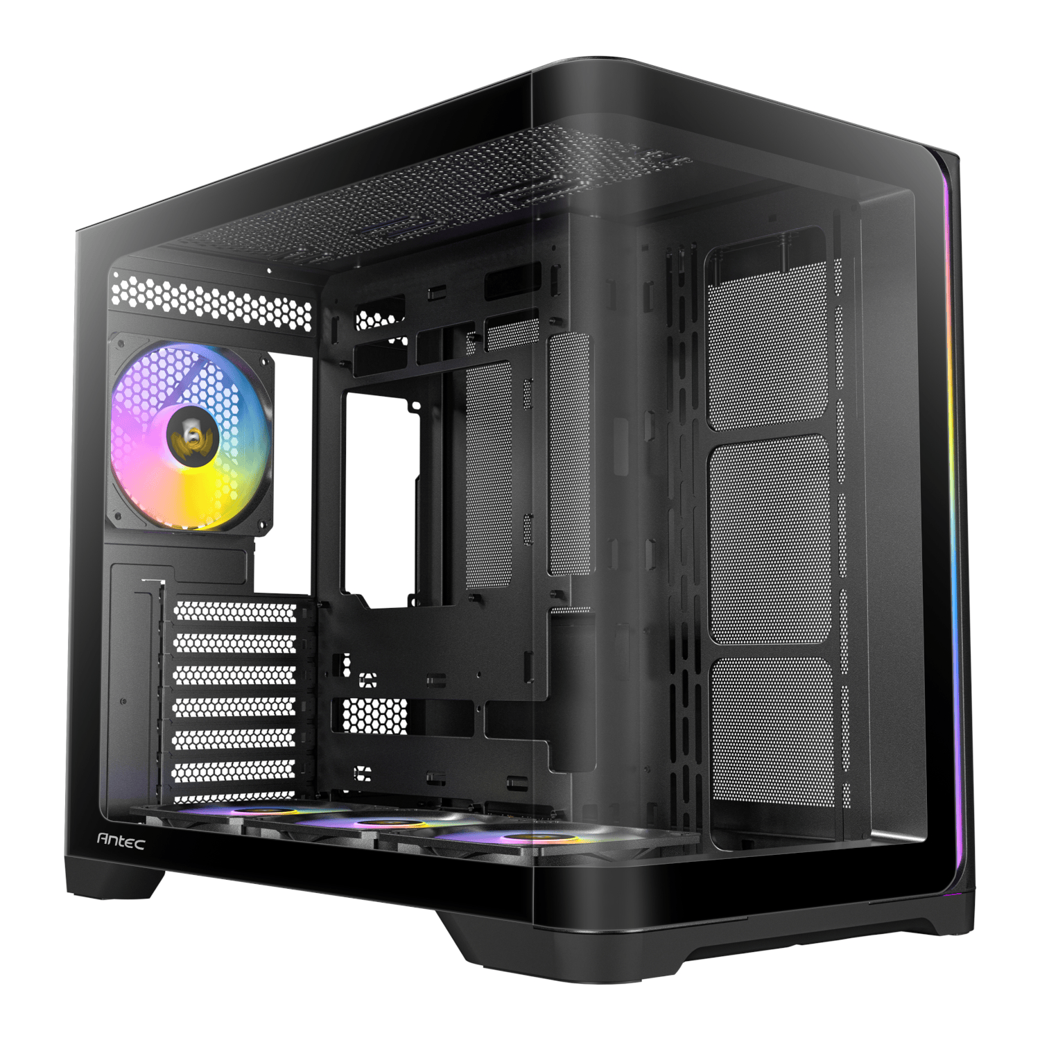Antec C5 Curved Argb Atx | Micro-Atx | Itx Argb Dual Chamber Mid-Tower Gaming Chassis - Black