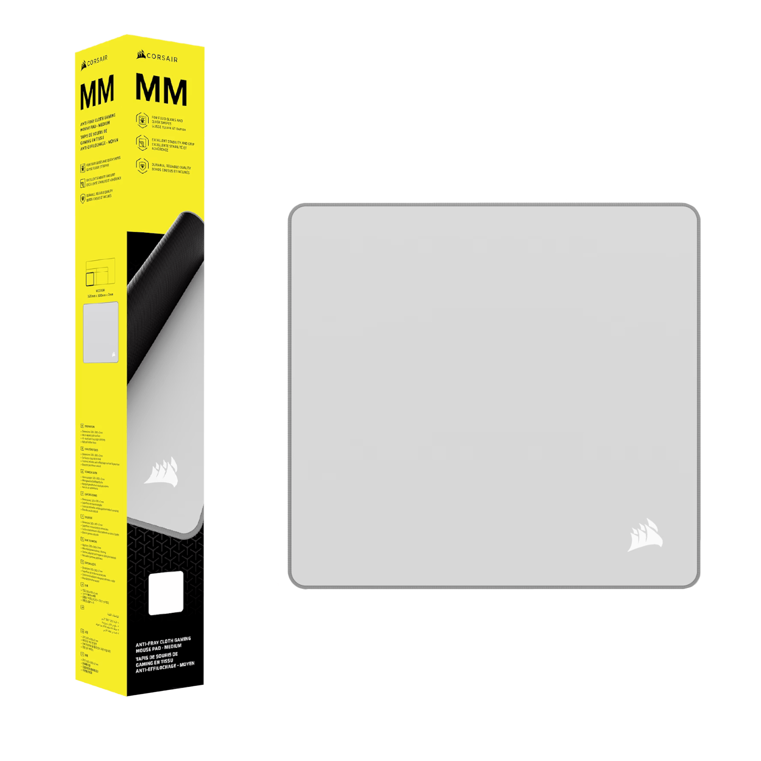Corsair Mm Anti-Fray Cloth Medium Gaming Mouse Pad – Gray