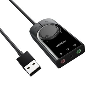 Ugreen Cm129-40964 Usb-A To 3.5mm External Stereo Sound Adapter - Black