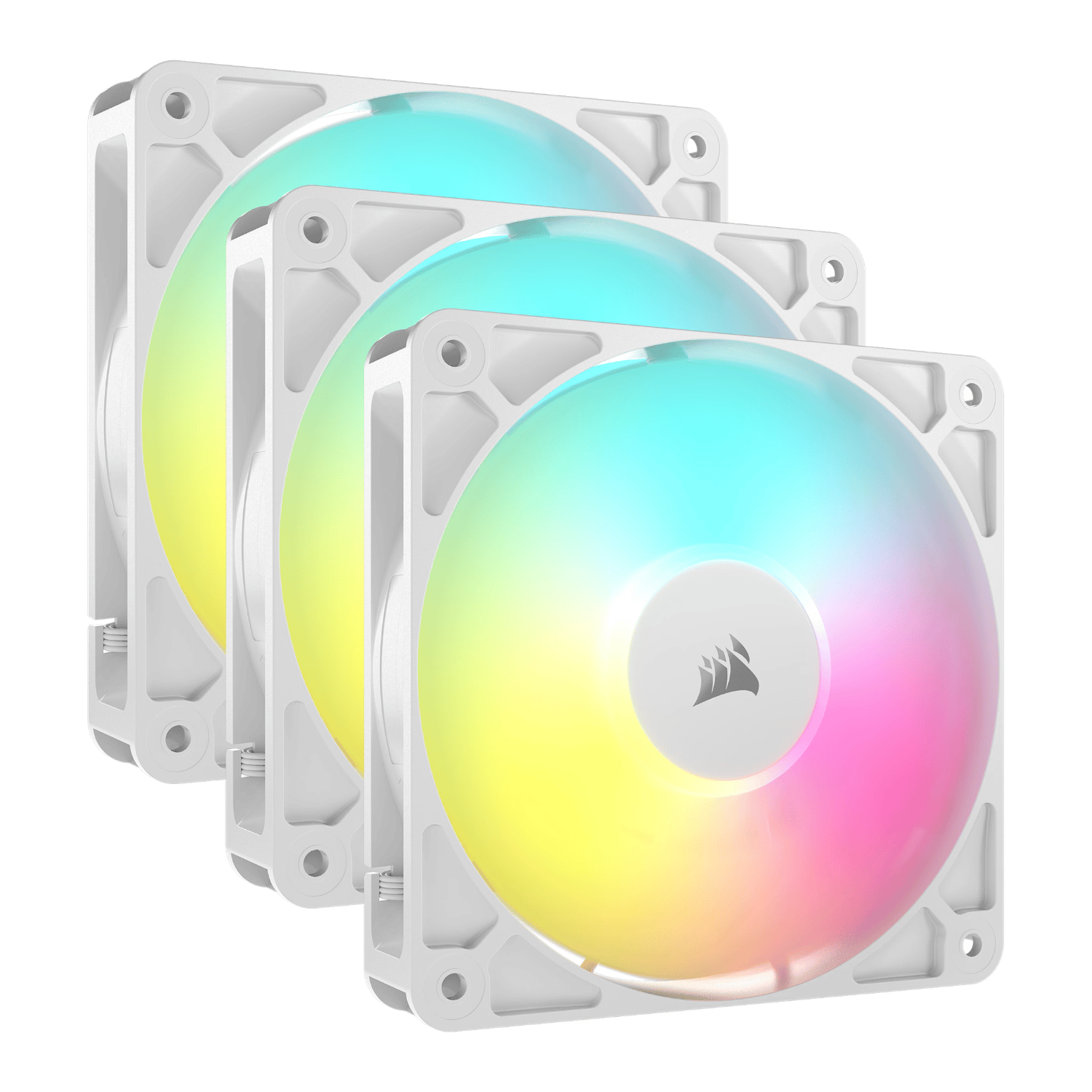 Corsair Rs120 Argb 120mm Pwm Fans Triple Pack - White