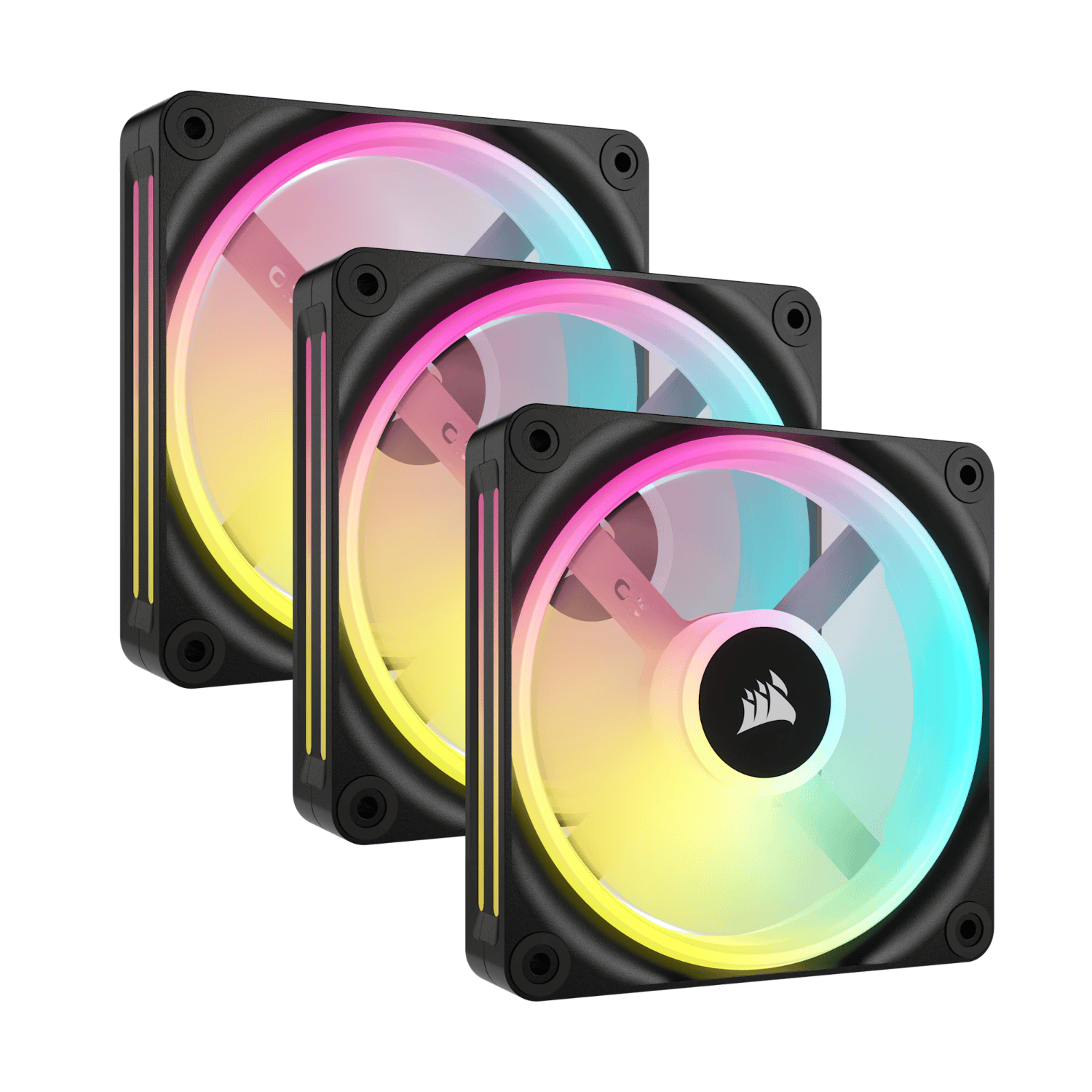 Corsair Icue Link Qx120 Rgb 120mm Pwm Pc Fans Starter Kit With Icue Link System Hub