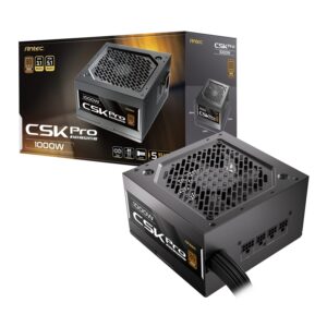 Antec Csk1000 Pro Atx3.1 Semi-Modular 1000w Power Supply (80 Plus Bronze, Pcie 5.1, Atx 3.1 Certified)