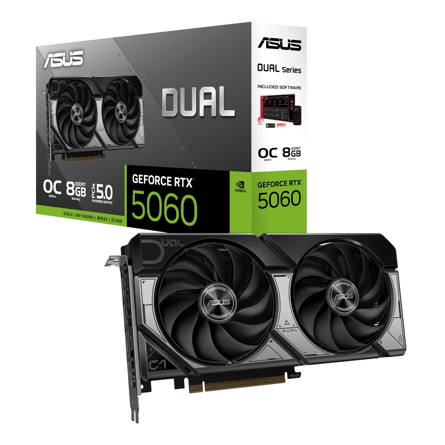 Asus Dual Geforce Rtx 5060 Oc Edition 8gb Gddr7 Graphics Card
