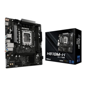 Asrock H810m-H Intel Lga1851 Micro Atx Motherboard - Black