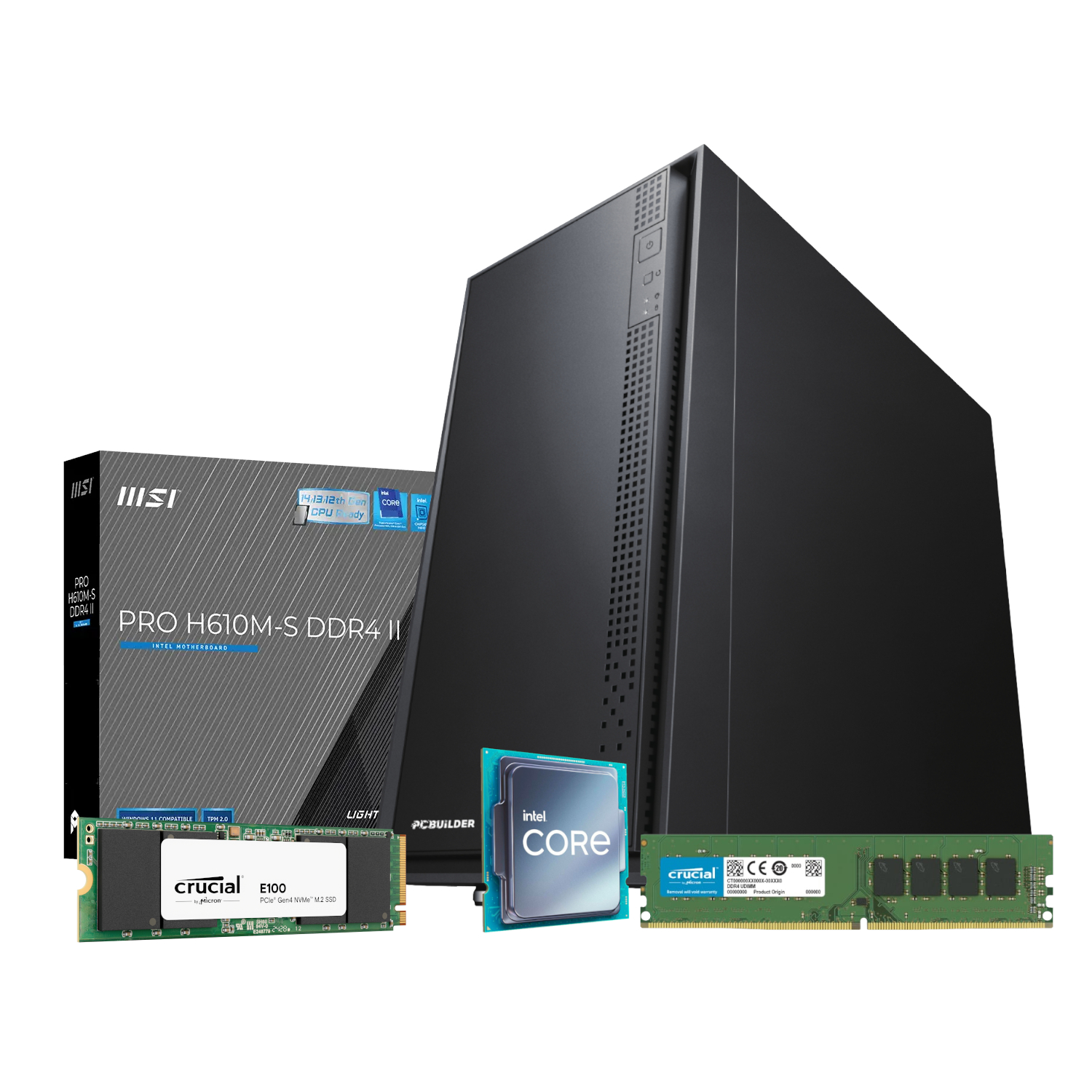 Pcbuilder Intel I3-14100 Home Master Windows 11 Desktop Pc