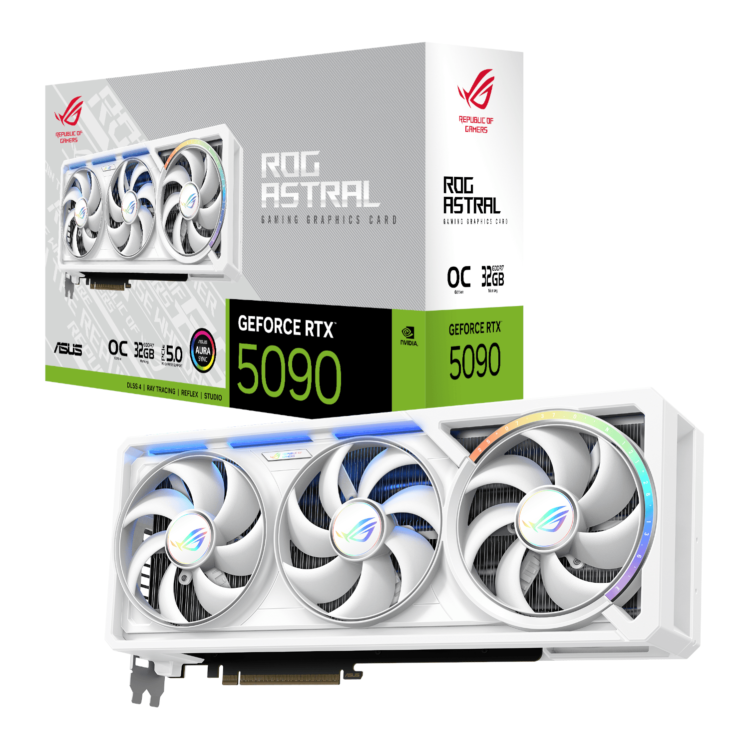Asus Rog Astral Geforce Rtx™ 5090 32gb Gddr7 White Oc Edition Graphics Card