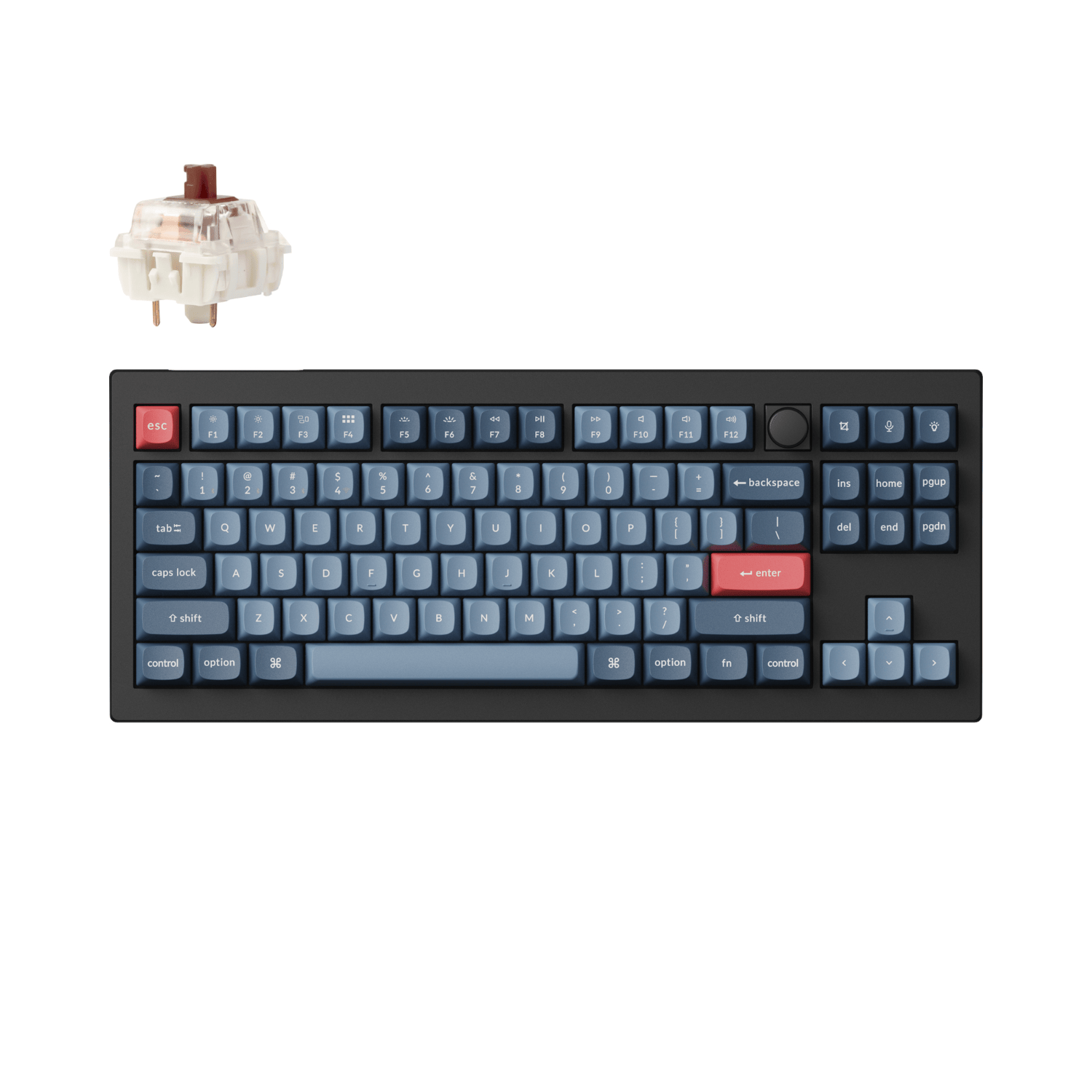 Keychron Q6 Max Qmk/Via Wireless Custom Mechanical Keyboard Osa Gateron Red Jupiter Switches - Shell White