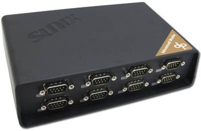 Sunix Dpas08h00 Deviceport Advanced Mode Ethernet Enabled With Wifi Support - 8x Serial/Rs-232 Over Ethernet ( 2xrj45 ) , Upstream+Downstream With Daisy Chain Support Upto 255x Serial Ports , Auto-Detect & Port-Mapping , 115 Kbps , Sunix Dpl2000q Chip