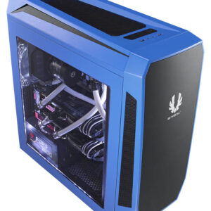 Bitfenix Aeg-300-Bkwl1 Aegis - Blue + Windowed + Icon Disply With Programmable Icon Display ( 240x320 2.8" Tft Lcd ) + 3-Speeds Fan Controller Closed Panels For Noise Shielding With Reservoir Bracket + Pump Bracket 200mm Width Slim Design No Psu