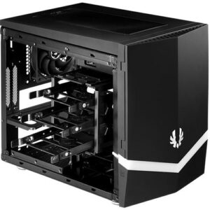 Bitfenix Bfc-Cli-300-Kkls1-Rp Colossus Mini-Itx Black - All Black With Blue/Green/Red Switchable Lighting With Front Door Softouch Surface Treatment No Psu ( Bottom Placed + Multi-Direction Psu Design ) Tool-Free Pci Slots Design ; 2x Usb 3.0 + Audio