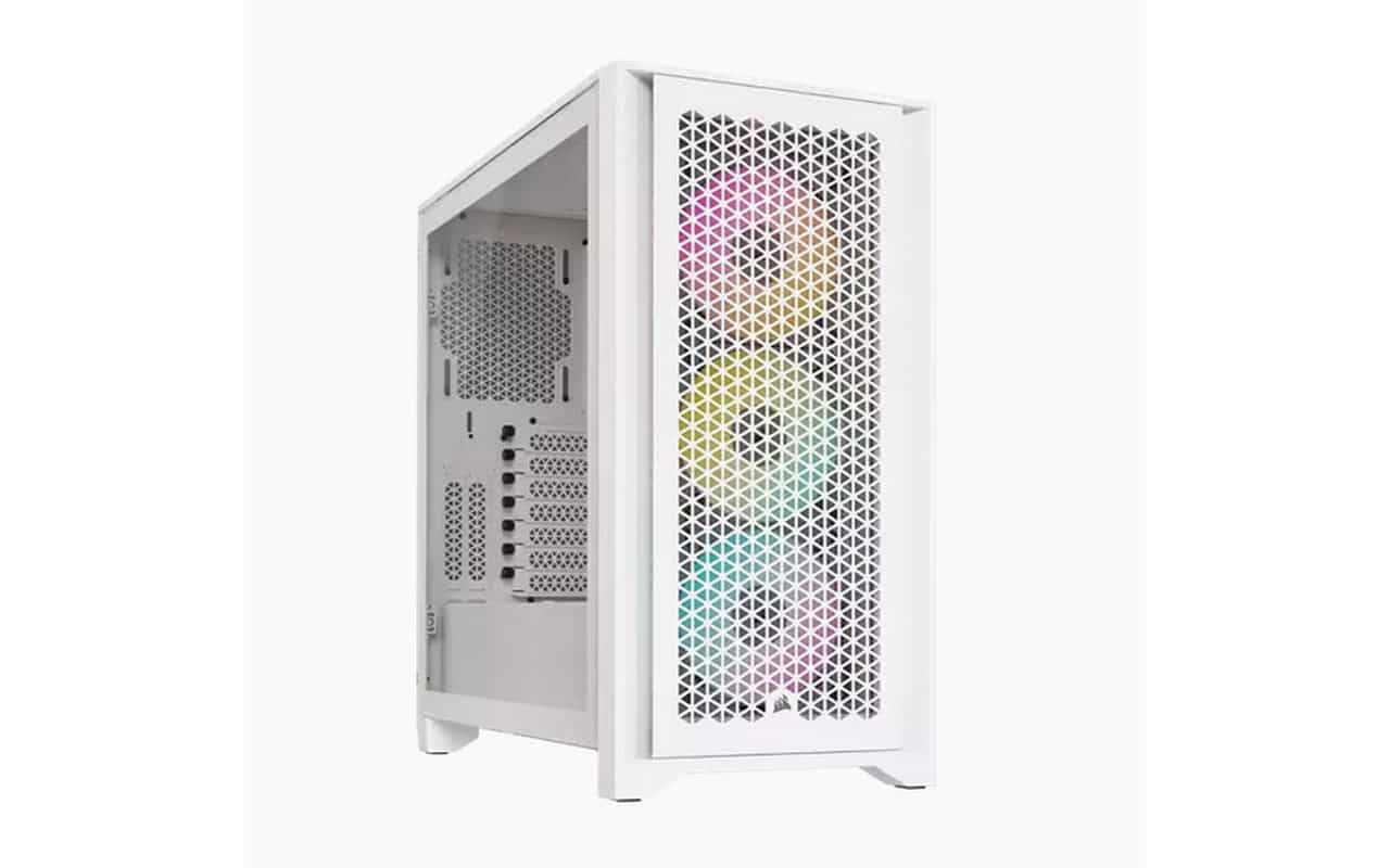 Corsair Carbide Series 4000d Airflow Rgb Ql Edition - All White + Tempered Glass Side Panel - Meshed Front Panel