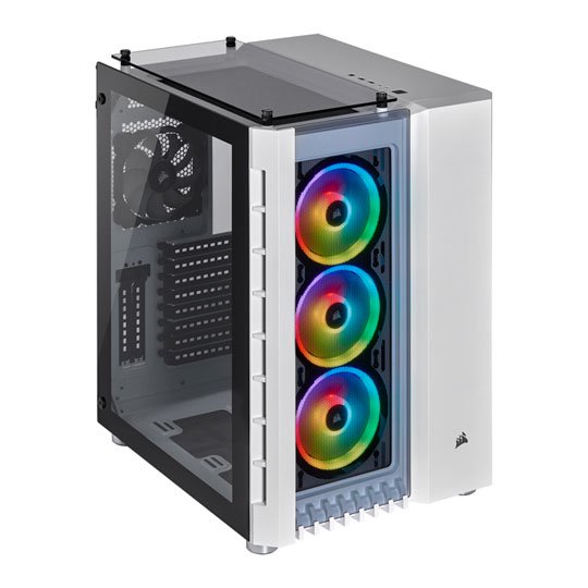 Corsair Cc-9011169-Ww Crystal Series 680x Rgb Tempered Glass White