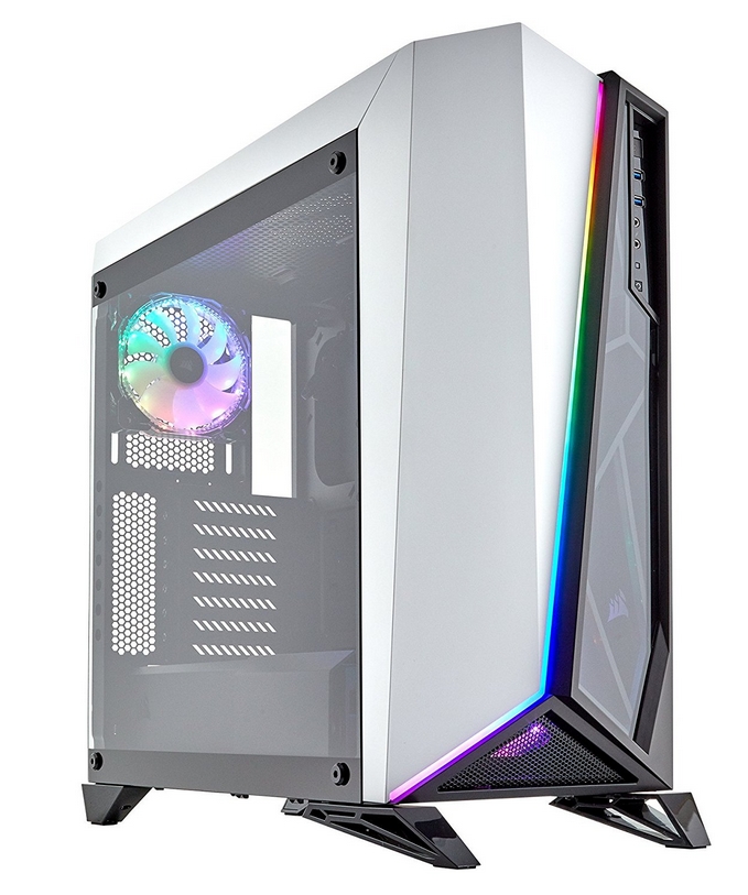 Corsair Carbide Series Spec Omega Windowed ( Tempered Glass Front + Side Panel ) White+Black - No Psu