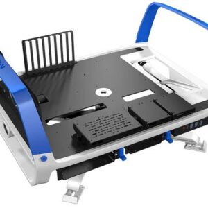 In-Win X-Frame 2.0 White + Blue - Test Bench / Open Air With Dual Orientation (Desktop / Tower) + Detachable Stand With 360 Degree Free Rotation