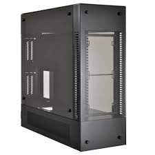 Lian-Li Pc-O12wx All Black - Dual Vertical Graphics Cards Mount Ready 2x Tempered Glass Panels ( Side + Front ) Dual Chamber Design For Heat Separation 550x203x508mm Compact Size All Black No Psu