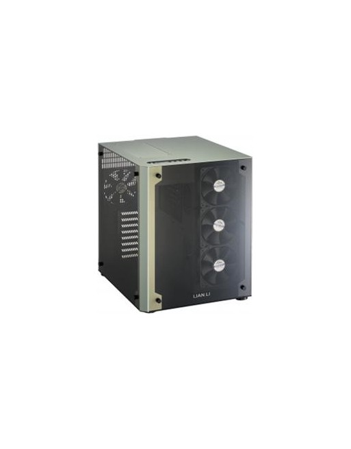 Lian-Li Pc-O8w Green Black E-Atx Chassis with Full size tempered glass side panel Rgb Colour changing