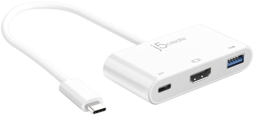 J5 Create Jca379 Minidocking - Usb3.0 Type-C ( Gen1/5gbps ) Universal Docking Station With 4k Hdmi ( Upto 3840x2160@30hz Or 1920x1080@60hz ) + Usb3.0+ Type-C ; For Windows Or Mac 38x15x75mm + 200mm Cable