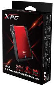 Adata Xpg Ex500u3-Crd - Ex500 2.5" Sata External Enclosure Black+Red Support Upto 9.5mm 2.5" Hdd Usb3.0